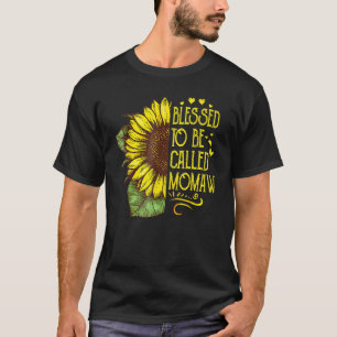 Blessed To Be Called Momaw Grandma Sunflower Mothe T-Shirt