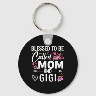 Blessed To Be Called Mum And Gigi Mothers Day Flor Key Ring