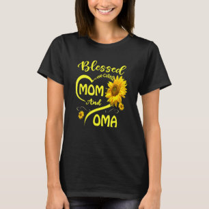 Blessed To Be Called Mum And Oma Sunflower Mothers T-Shirt