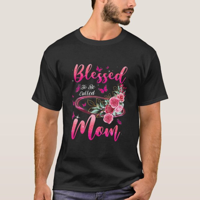 Blessed To Be Called Mum Cute Mothers Day T-Shirt (Front)