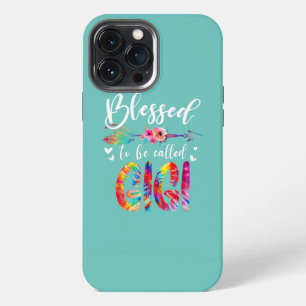 Blessed To Be Called Mum Gigi Floral Tie Dye iPhone 13 Pro Max Case