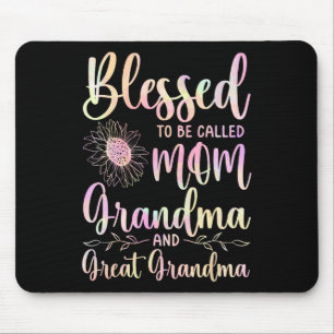 Blessed To Be Called Mum Grandma And Great Grandma Mouse Mat