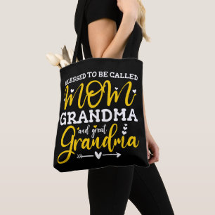 Blessed To Be Called Mum Grandma And Great Grandma Tote Bag