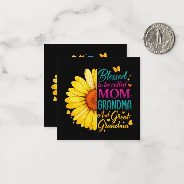 Blessed To Be Called Mum Grandma Great Card (Front/Back In Situ)