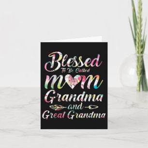 Blessed To Be Called Mum Grandma Great Grandma Mot Card