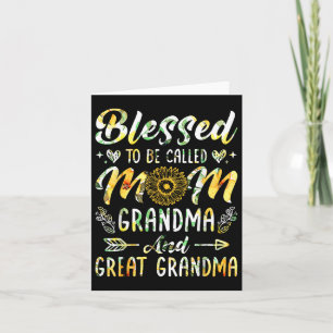Blessed To Be Called Mum Grandma Great Grandma Mot Card
