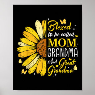 Blessed To Be Called Mum Grandma Great Grandma Mot Poster