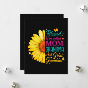 Blessed To Be Called Mum Grandma Great Holiday Card