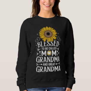 Blessed To Be Called Mum Grandma Great Sunflower Sweatshirt