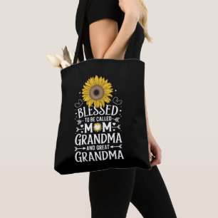 Blessed To Be Called Mum Grandma Great Sunflower Tote Bag