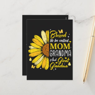 Blessed to Be Called Mum Grandma Holiday Postcard