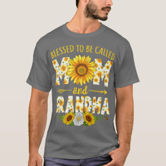 Blessed To Be Called Mum & Grandma Sunflower Mothe T-Shirt