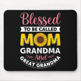 Blessed To Be Called Mum Grandma Sunflower Mothers Mouse Mat
