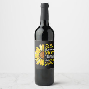 Blessed to Be Called Mum Grandma Wine Label