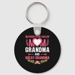 Blessed to be called mum great grandma mother's da key ring