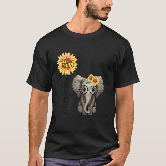 Blessed To Be Called Mum Hippie Elephant Mother's  T-Shirt (Front)