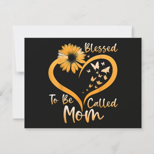 Blessed To Be Called Mum Invitation (Front)