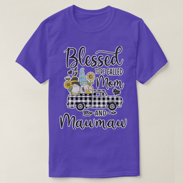 Blessed To Be Called Mum Mawmaw Gnomes  T-Shirt (Design Front)