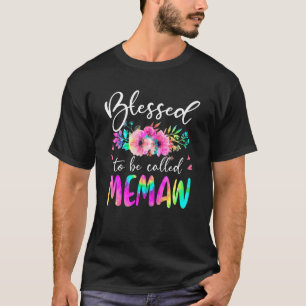 Blessed To Be Called Mum & Memaw Floral Tie Dye Mo T-Shirt