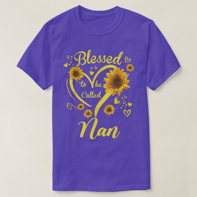 Blessed To Be Called Nan Sunflower Mothers Day  T-Shirt (Design Front)
