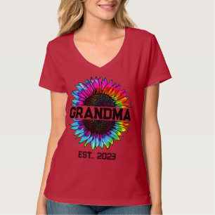 Blessed To Be Called Nana Mimi Gigi Tie Die Flower T-Shirt