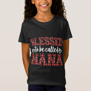 Blessed To Be Called Nana Red Plaid Christmas Deco T-Shirt