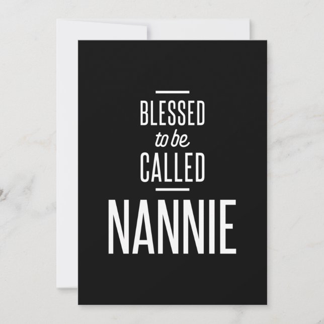 Blessed To Be Called Nannie Invitation (Front)