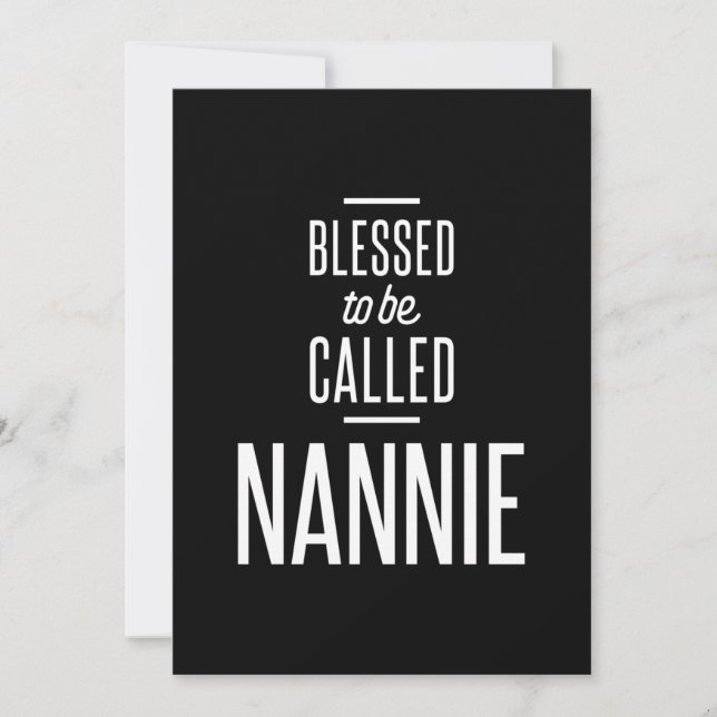 Blessed To Be Called Nannie Thank You Card (Front)