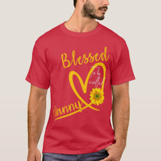 Blessed To Be Called Nanny Heart Sunflower Mothers T-Shirt