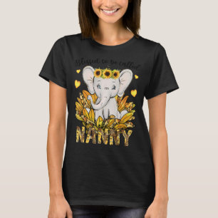 Blessed To Be Called Nanny Sunflower Elephant Moth T-Shirt