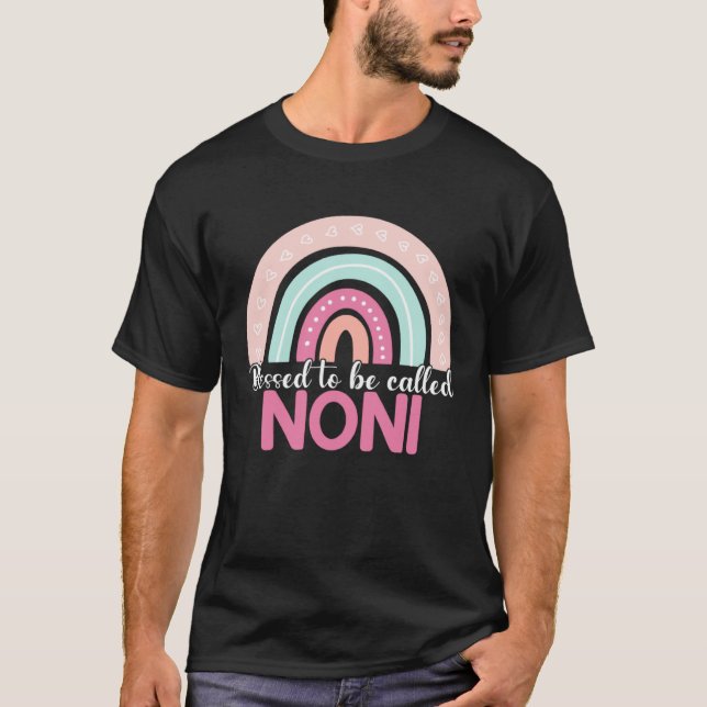 Blessed To Be Called Noni Rainbow Mothers Day Mom  T-Shirt (Front)