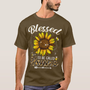 Blessed To Be Called Nonna Funny Leopard Sunflower T-Shirt