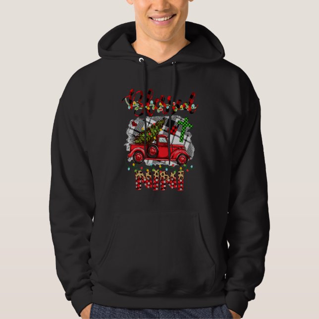 Blessed To Be Called Nonni Christmas Red Truck Hoodie (Front)