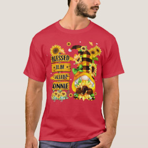 Blessed To Be Called Nonnie Fall Gnome Sunflowers T-Shirt
