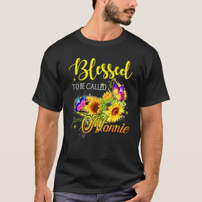 Blessed To Be Called Nonnie Sunflower Mother's Day T-Shirt (Front)