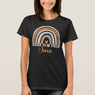 Blessed To Be Called Oma Boho Rainbow Mother s Day T-Shirt
