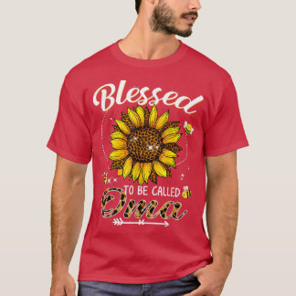 Blessed To Be Called Oma Funny Leopard Sunflower A T-Shirt