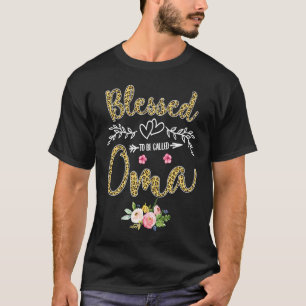 Blessed To Be Called Oma Pretty Leopard Print T-Shirt