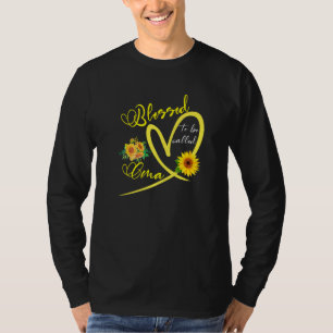 Blessed To Be Called Oma Sunflower Heart Mothers D T-Shirt