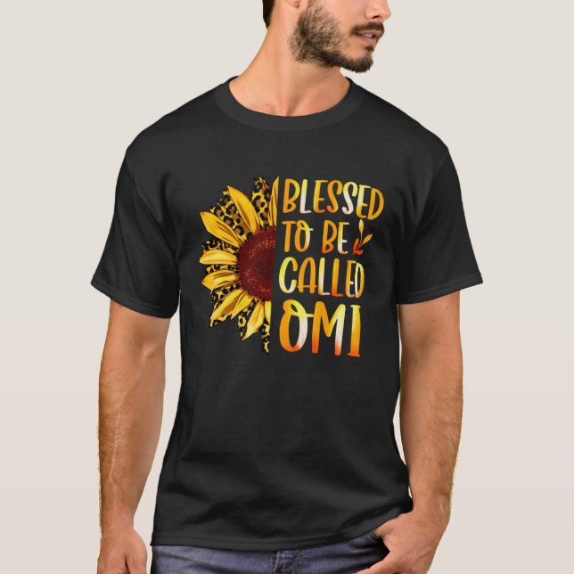 Blessed To Be Called Omi Cute Sunflower Women Moth T-Shirt (Front)