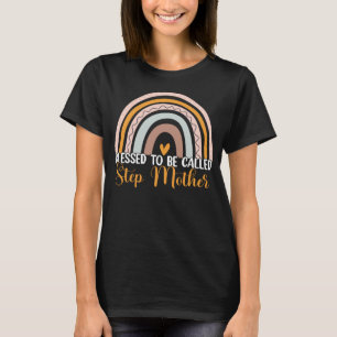 Blessed To Be Called Stepmother Boho Rainbow Mothe T-Shirt