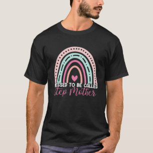Blessed To Be Called Stepmother Rainbow Mum Grandm T-Shirt