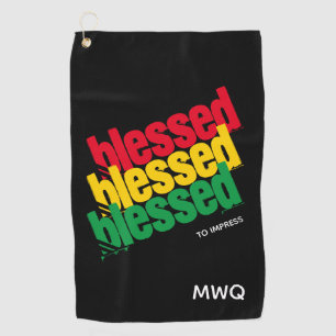 BLESSED TO IMPRESS Monogram Golf Towel