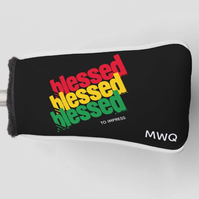 BLESSED TO IMPRESS Monogram PUTTER Golf Head Cover (Front)