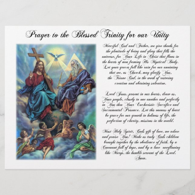 Blessed Trinity Prayer for Unity Flyer (Front)