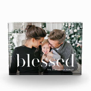 Blessed Typography with Name Photo Block