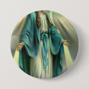 Blessed Virgin Mary 7.5 Cm Round Badge