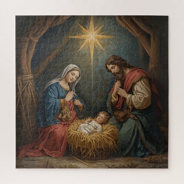Blessed Virgin Mary and Infant Child Jesus  Jigsaw Puzzle (Vertical)