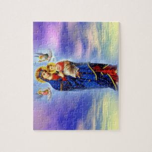 Blessed Virgin Mary and Infant Child Jesus Jigsaw Puzzle
