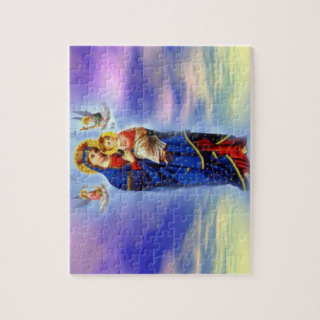 Blessed Virgin Mary and Infant Child Jesus Jigsaw Puzzle (Vertical)